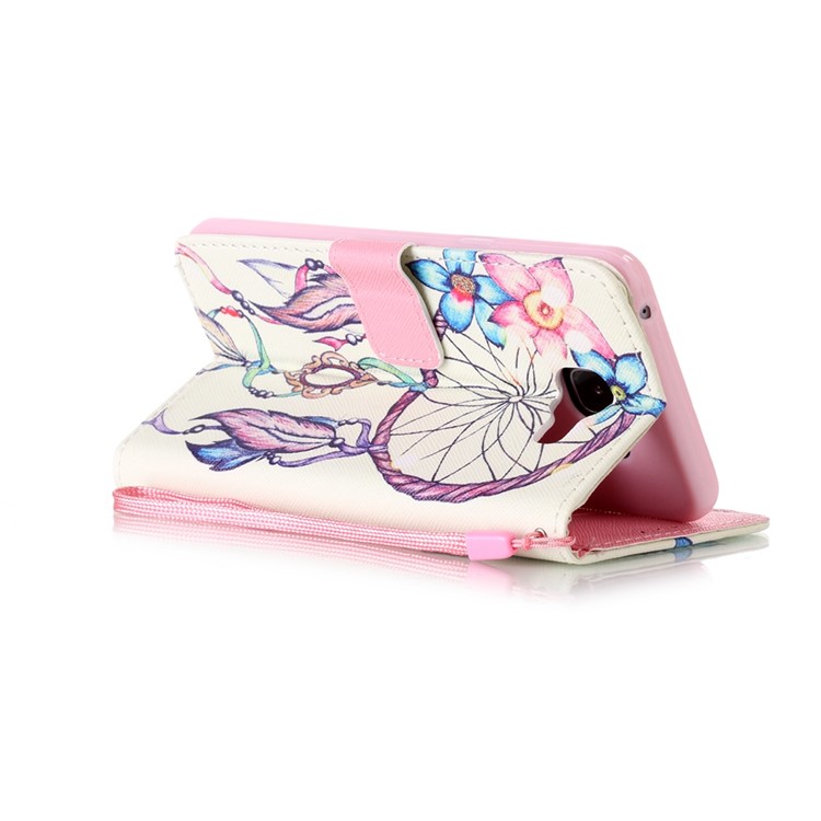 Patterned Wallet Stand Leather Case for Samsung Galaxy A5 SM-A510F (2016) - Flowered Dream Catcher-3