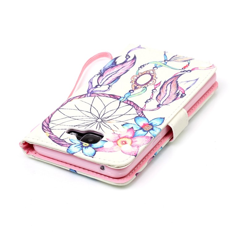 Patterned Wallet Stand Leather Case for Samsung Galaxy A5 SM-A510F (2016) - Flowered Dream Catcher-5