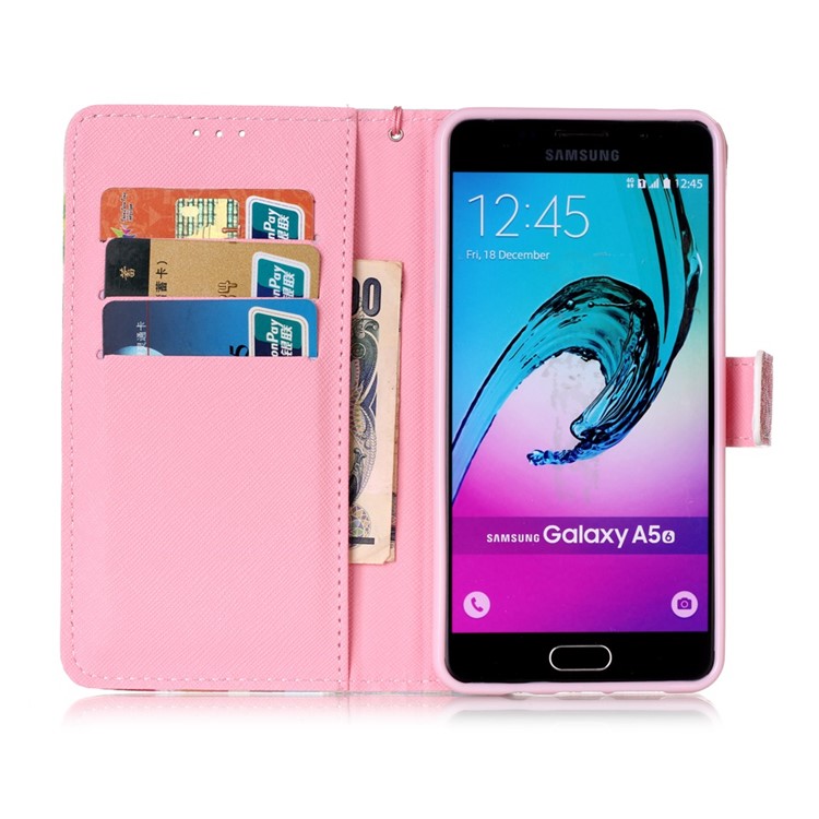 Patterned Wallet Stand Leather Case for Samsung Galaxy A5 SM-A510F (2016) - Flowered Dream Catcher-6