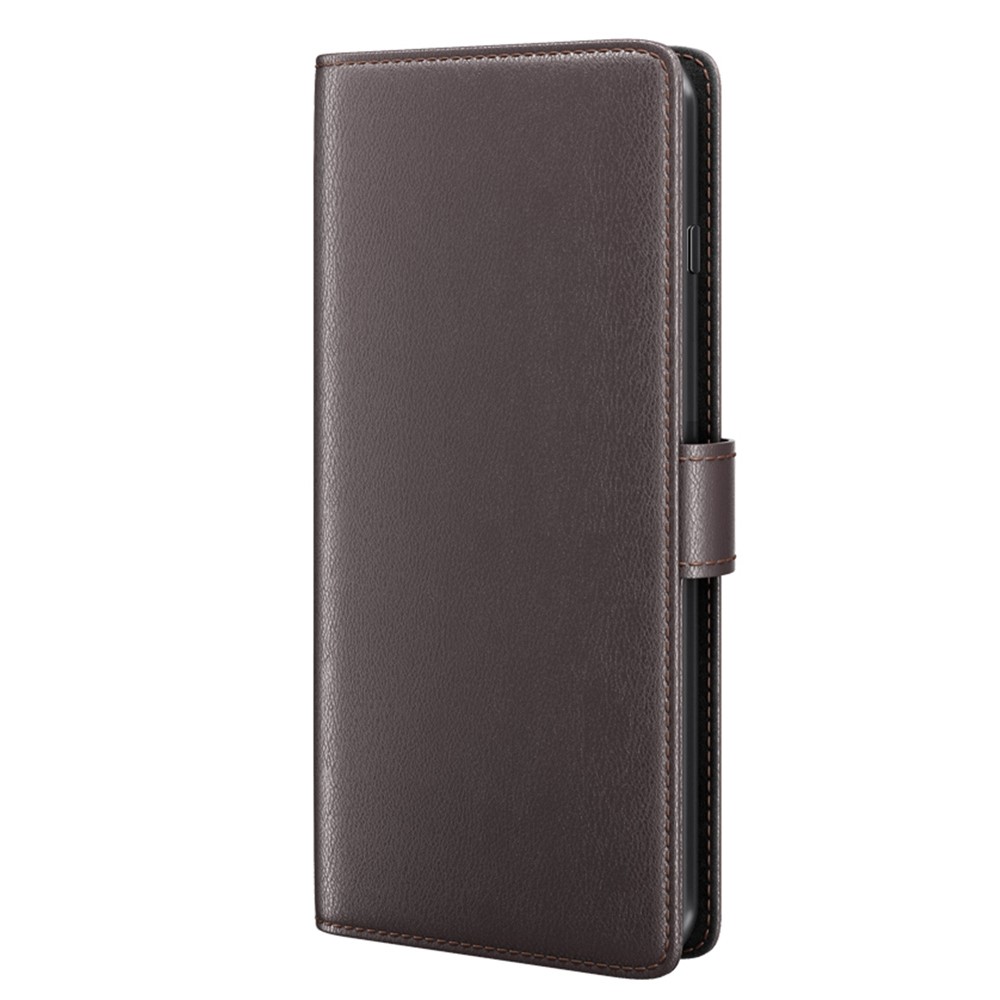 For Samsung Galaxy A03 (166.5 x 75.98 x 9.14mm) Genuine Split Leather Flip Case Stand Wallet Shockproof Full Protection Magnetic Cover - Brown-8