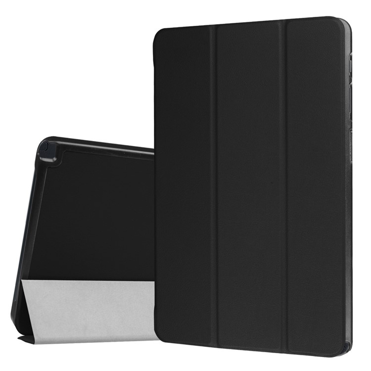 Tri-fold Stand Smart Leather Case for Samsung Galaxy Tab A 10.1 (2016) with S Pen P580 - Black-1