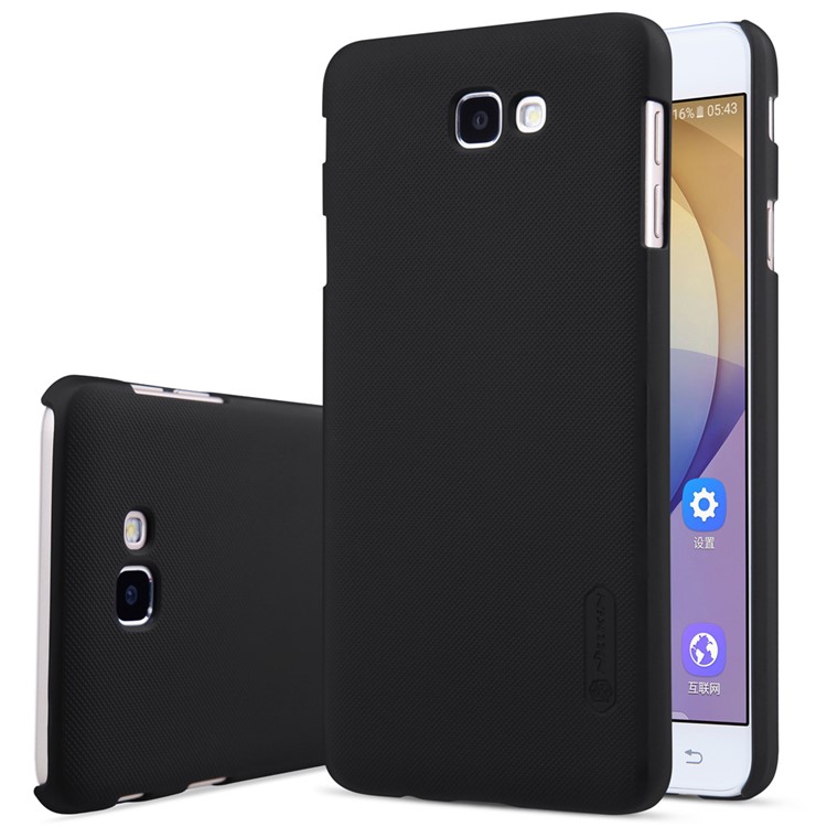 NILLKIN Super Frosted Shield Hard Case for Samsung Galaxy On7 (2016) / J7 Prime + Screen Film - Black-6