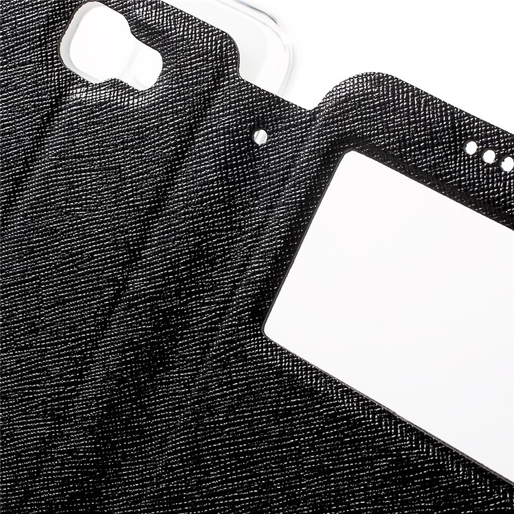 Cross Texture View Window Leather Case for Samsung Galaxy J5 Prime - Black-6