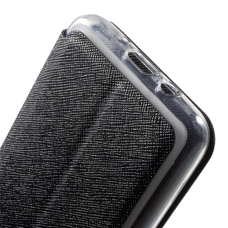 Cross Texture View Window Leather Case for Samsung Galaxy J5 Prime - Black-7