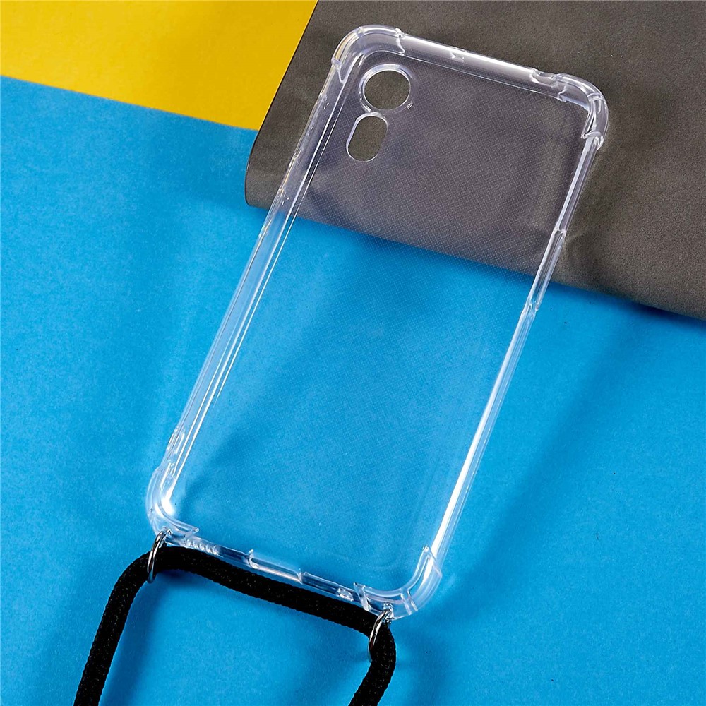 Reinforced Corner TPU Case for Samsung Galaxy Xcover 5, Anti-drop Transparent Phone Cover with Lanyard-2