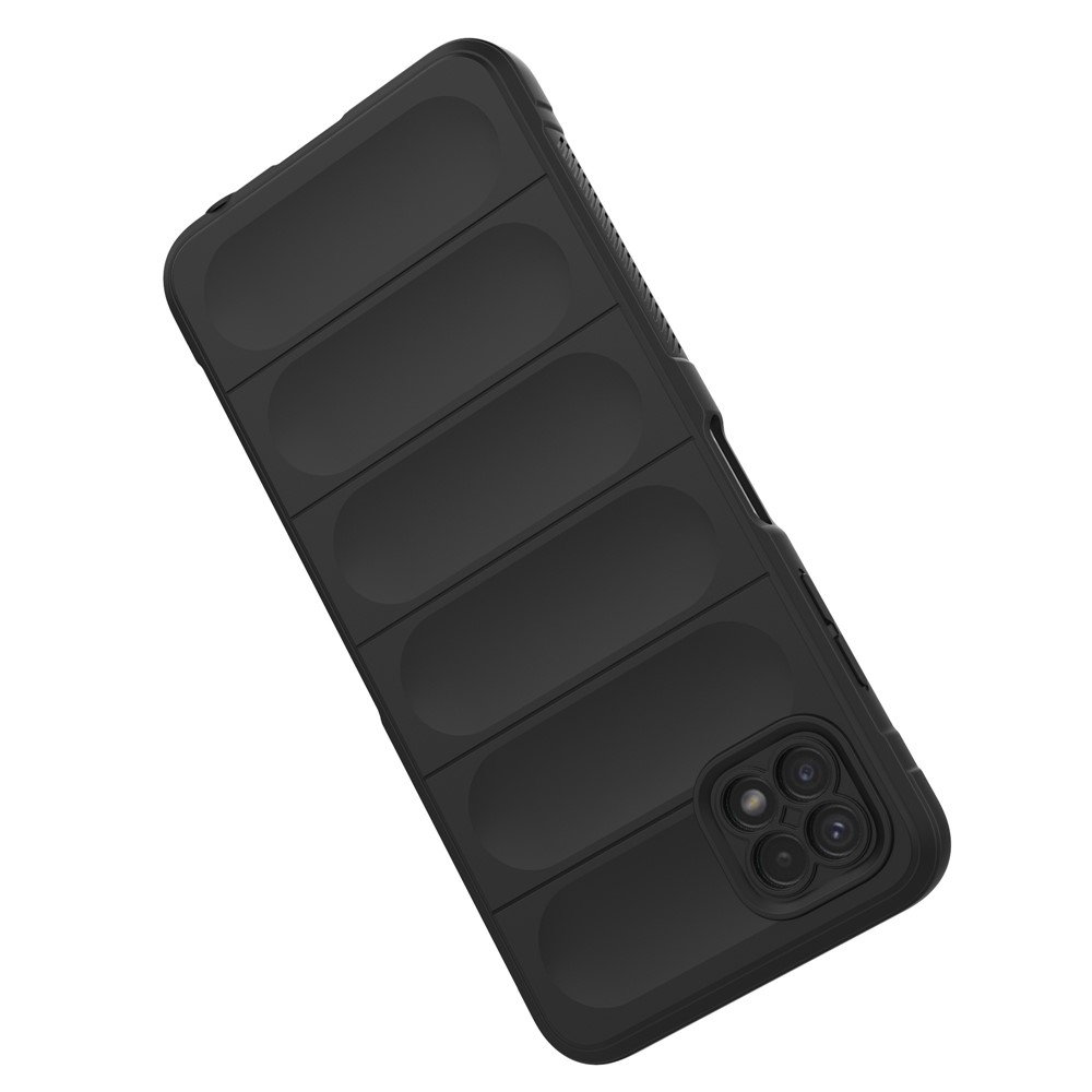 Rugged Shockproof Phone Case for Samsung Galaxy A22 5G (EU Version), Soft TPU Anti-fall Protective Cover - Black-4
