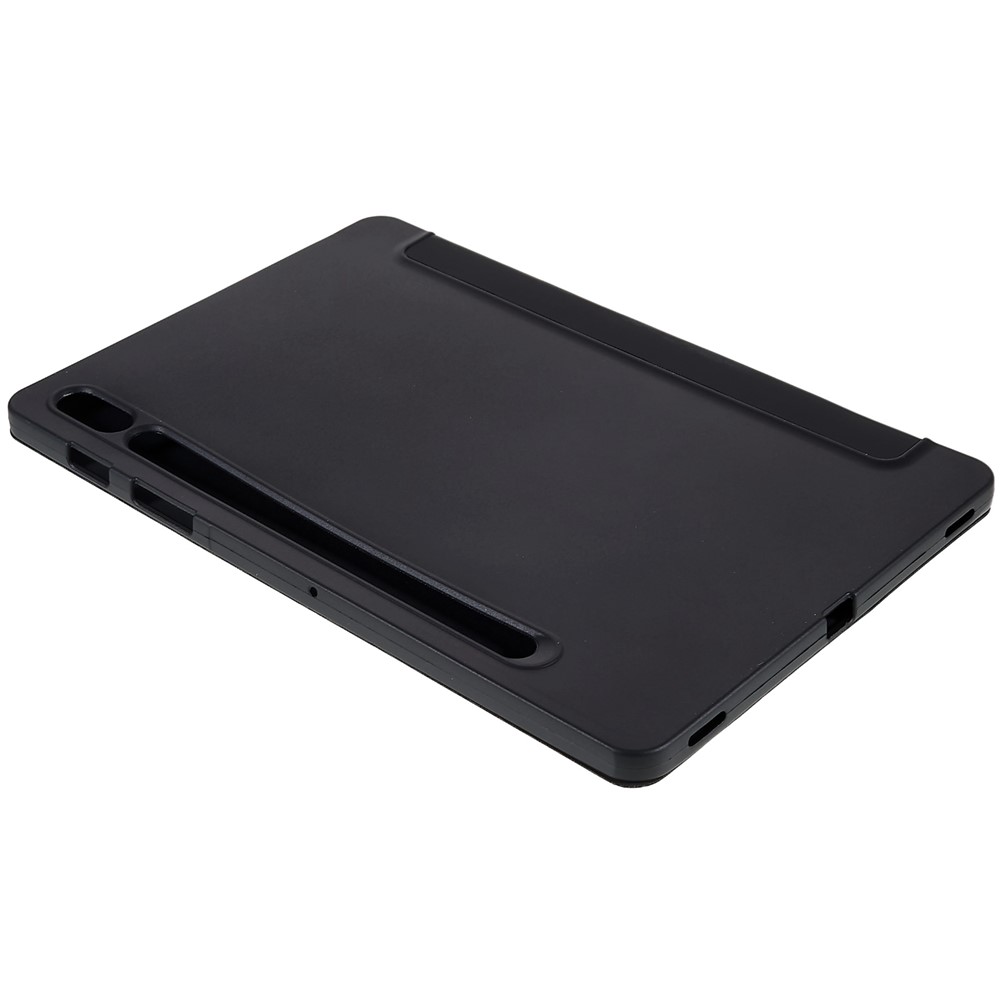 For Samsung Galaxy Tab S7/S8 Inner Honeycomb Design Tri-fold Stand Leather Tablet Case Protective Cover - Black-6