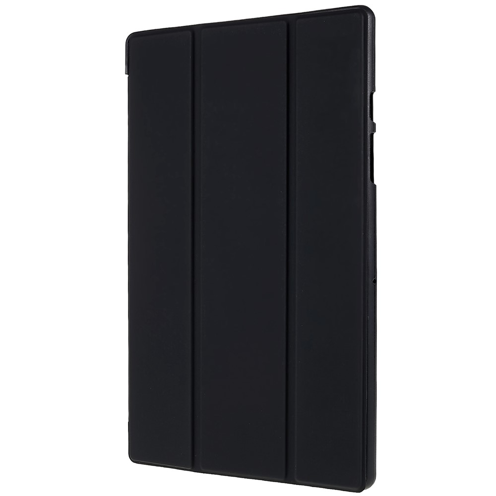 For Samsung Galaxy Tab A8 10.5 (2021) Tri-fold Stand Inner Honeycomb Design Shockproof Leather Tablet Case Auto Wake/Sleep Cover - Black-3