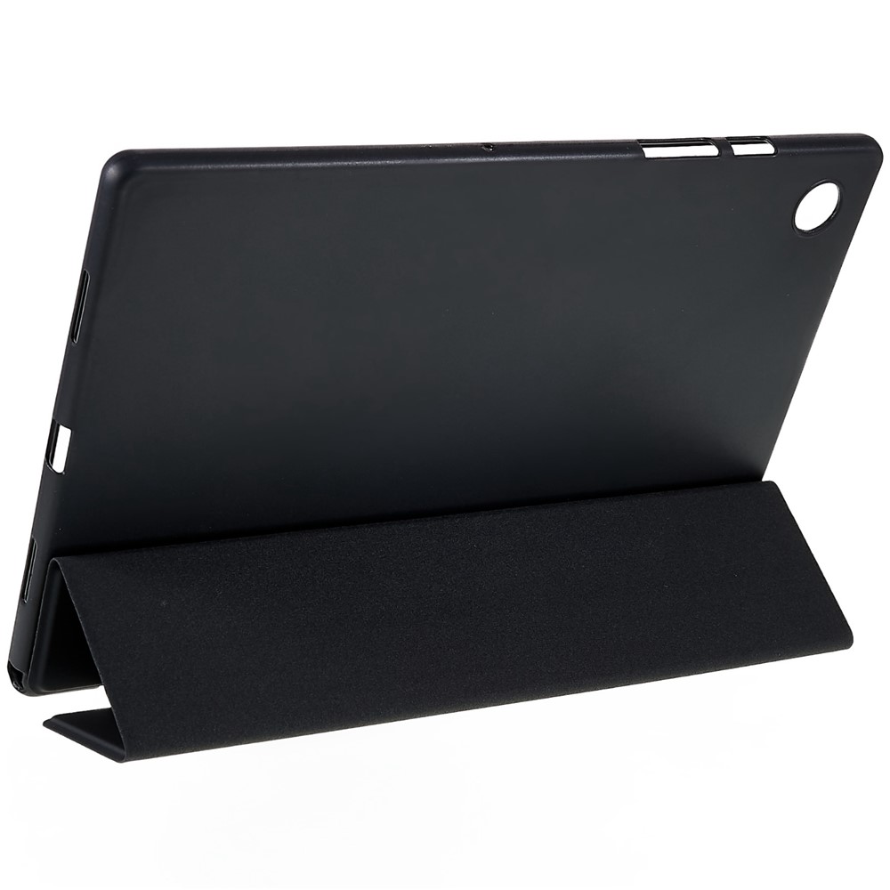 For Samsung Galaxy Tab A8 10.5 (2021) Tri-fold Stand Inner Honeycomb Design Shockproof Leather Tablet Case Auto Wake/Sleep Cover - Black-9