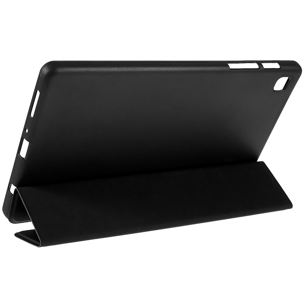 For Samsung Galaxy Tab A7 Lite 8.7-inch Inner Honeycomb Design Anti-fall Anti-scratch Leather Tablet Case Auto Wake/Sleep Cover with Tri-fold Stand - Black-8