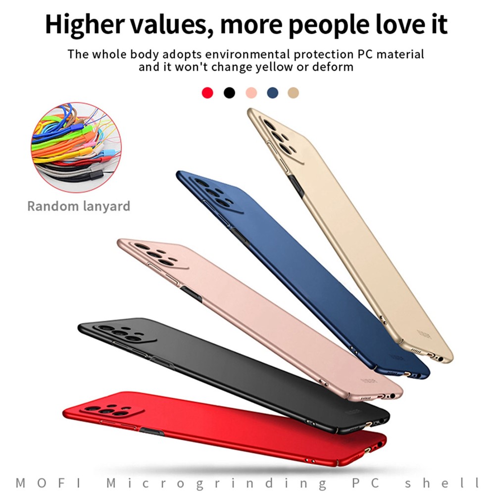 MOFI JK PC Series-1 Shield for Samsung Galaxy A23 4G (165.4 x 76.9 x 8.4mm) Phone Case Matte Hard PC Shockproof Cover with Strap - Black-9