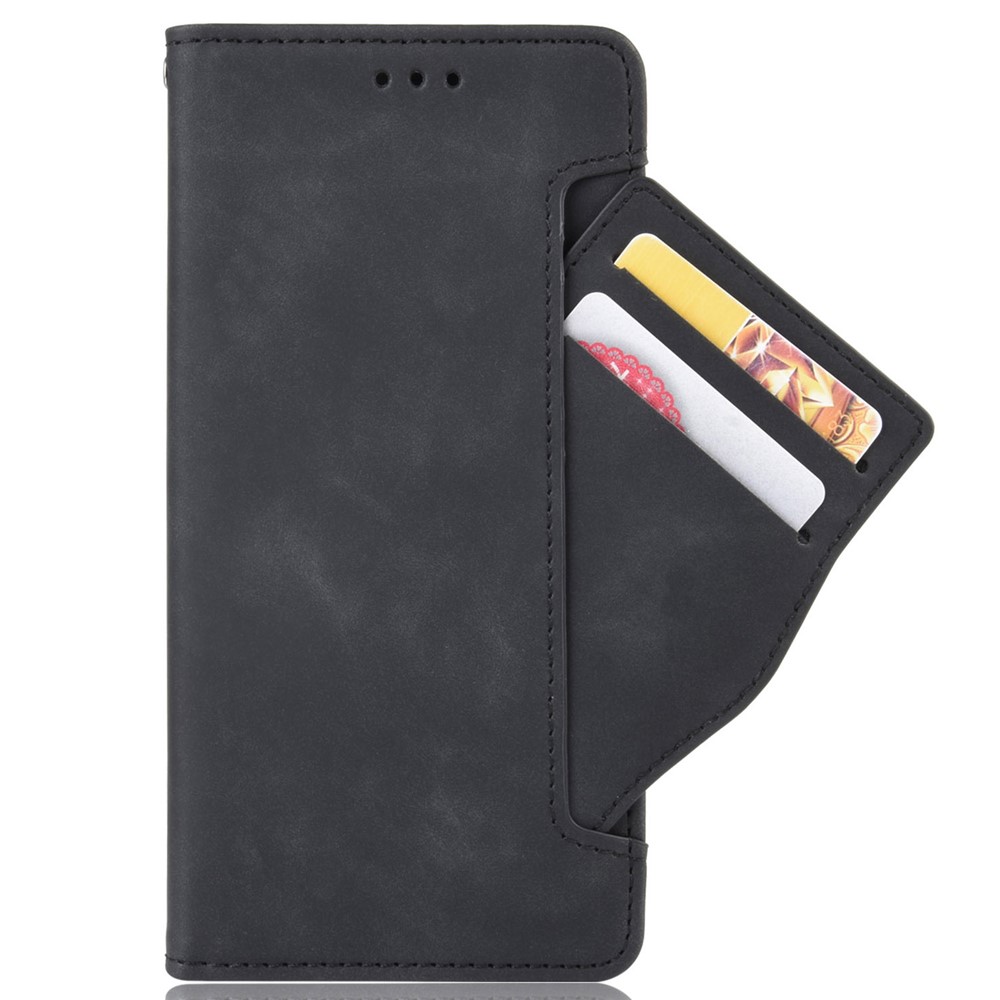 Für Samsung Galaxy Xcover6 Pro 5G PU Leder-kear-resistant-handy-wallet-standschutzschale Mit Mehreren Kartensteckplätzen - Schwarz