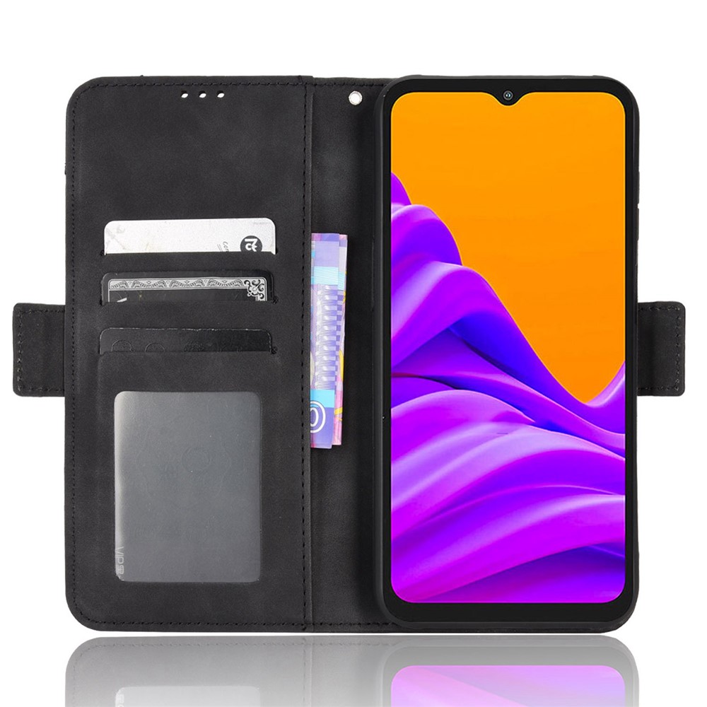For Samsung Galaxy Xcover6 Pro 5G PU Leather Wear-resistant Phone Case Wallet Stand Cover Shell with Multiple Card Slots - Black-3