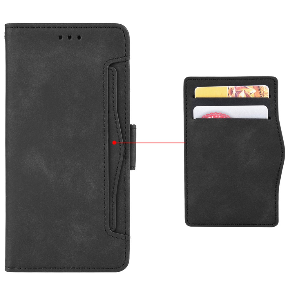 Für Samsung Galaxy Xcover6 Pro 5G PU Leder-kear-resistant-handy-wallet-standschutzschale Mit Mehreren Kartensteckplätzen - Schwarz