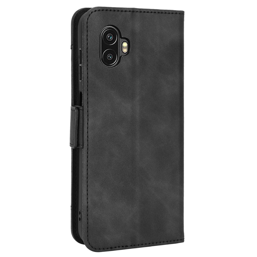 Für Samsung Galaxy Xcover6 Pro 5G PU Leder-kear-resistant-handy-wallet-standschutzschale Mit Mehreren Kartensteckplätzen - Schwarz