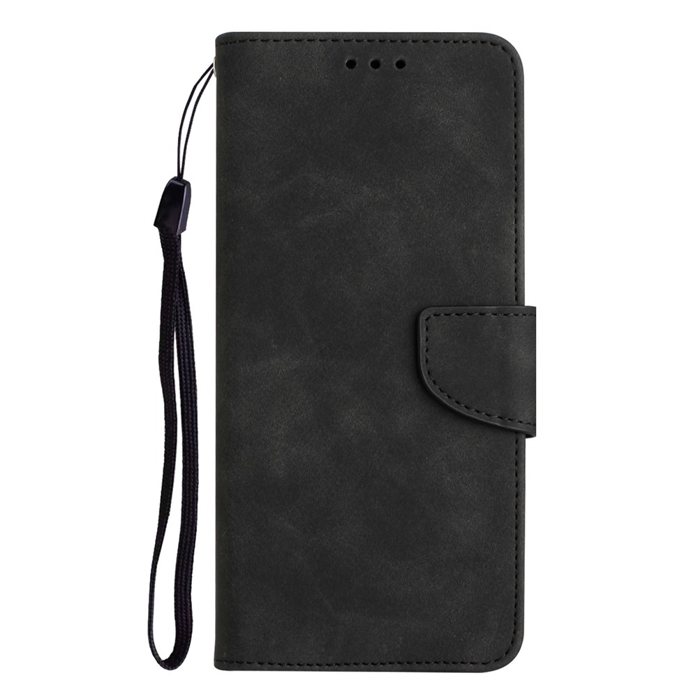 For Samsung Galaxy A52 4G/5G Well Protection Magnetic Clasp PU Leather Case Solid Color Wallet Stand Anti-scratch Phone Cover - Black-8