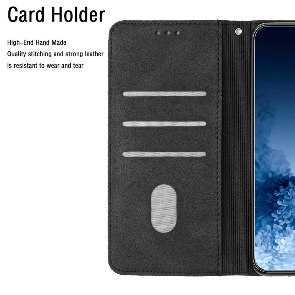 Drop-proof Leather Case for Samsung Galaxy A73 5G, Mandala Flower Imprinted Phone Stand Wallet Flip Cover - Black-5