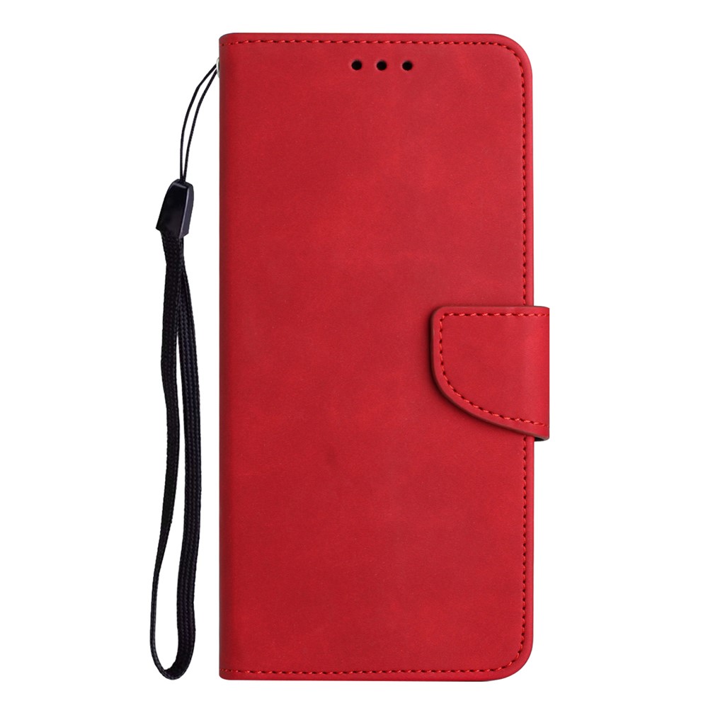 For Samsung Galaxy A23 4G (165.4 x 76.9 x 8.4mm) Solid Color Shockproof Leather Phone Case Viewing Stand Anti-scratch Full Protection Phone Cover - Red-8