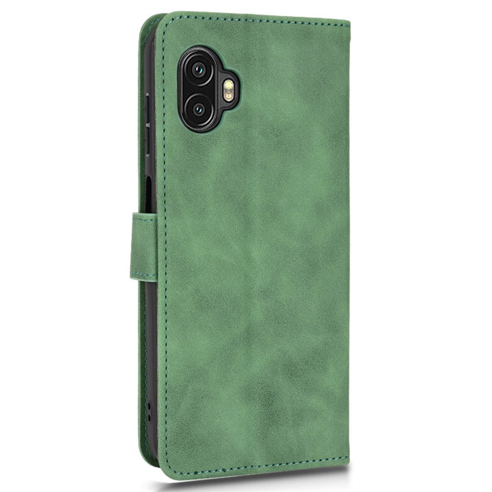 For Samsung Galaxy Xcover Pro 2 Skin-touch Feeling Stand Phone Case PU Leather Magnetic Wallet Cover with Strap - Green-11