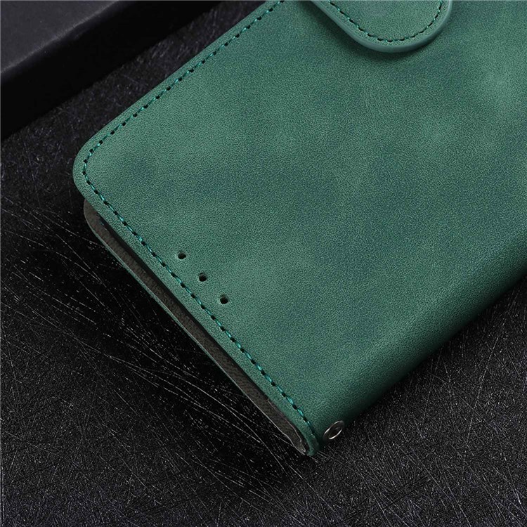 For Samsung Galaxy Xcover Pro 2 Skin-touch Feeling Stand Phone Case PU Leather Magnetic Wallet Cover with Strap - Green-7