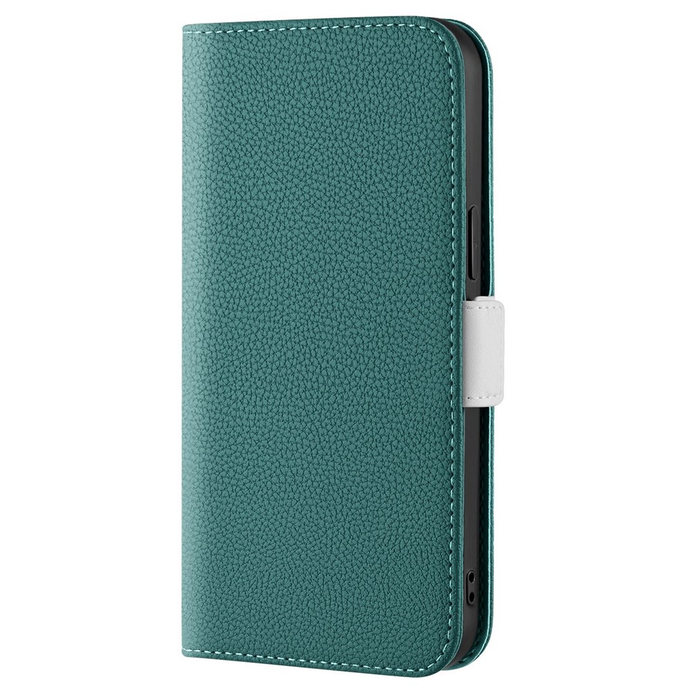 Phone Case for Samsung Galaxy A22 4G (EU Version), Candy Color Wallet Stand Litchi Texture Leather Magnetic Drop-proof Well-protected Shell - Green-2