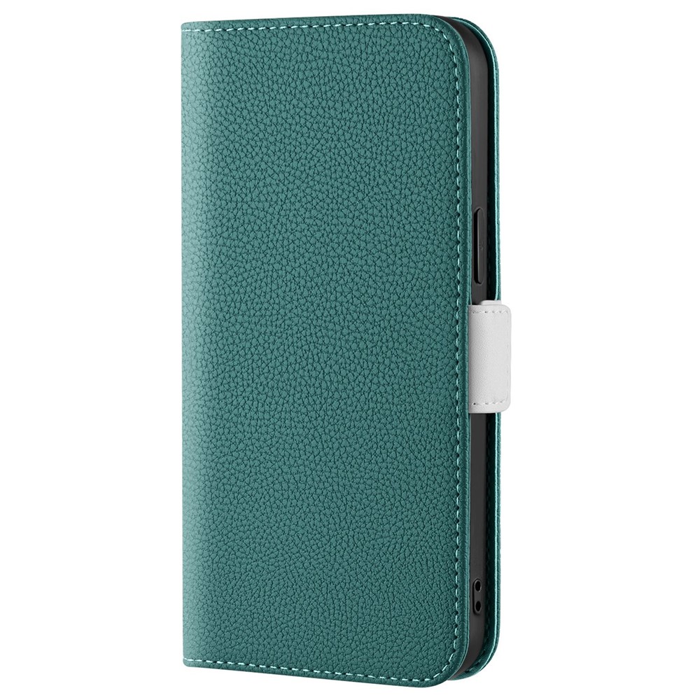 Phone Case for Samsung Galaxy A32 4G (EU Version), Litchi Texture Candy Color Leather Magnetic Wallet Stand Feature Flip Shell - Green-2