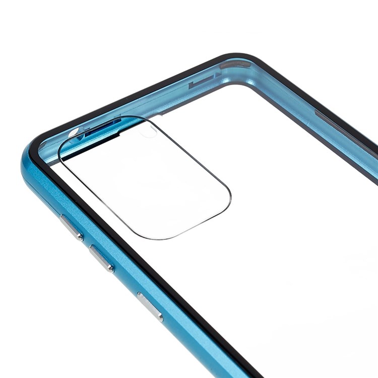For Samsung Galaxy A33 5G Full Protection Phone Case Double-Sided Tempered Glass + Metal Frame Magnetic Closure Cover - Blue-7