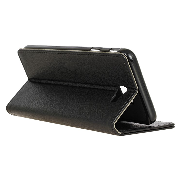 Litchi Texture Leather Wallet Stand Case for Samsung Galaxy J5 Prime - Black-6