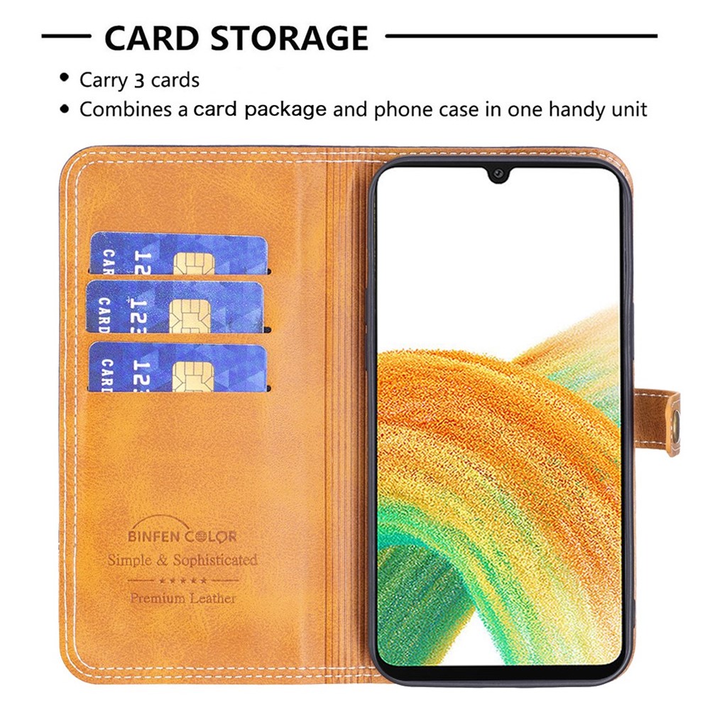 BINFEN COLOR BF Leather Series-8 for Samsung Galaxy S21 Ultra 5G Phone Cover 12 Style Double Stitching Lines Splicing Leather Shockproof Phone Wallet Case Stand - Black-2