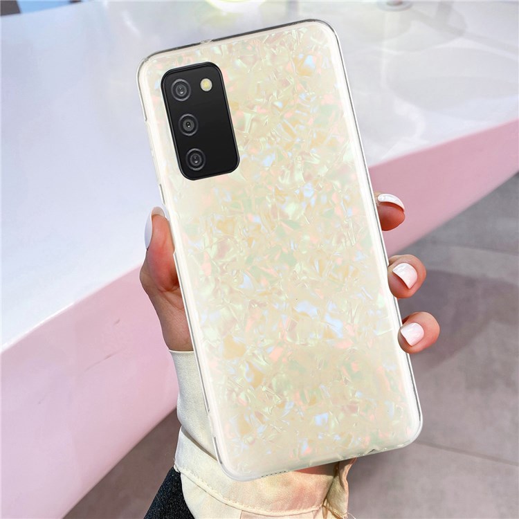 For Samsung Galaxy A03s (164.2 x 75.9 x 9.1mm) Shell Pattern IMD Process Phone Case 2.0mm Thickened Soft TPU Protective Cover - A-3