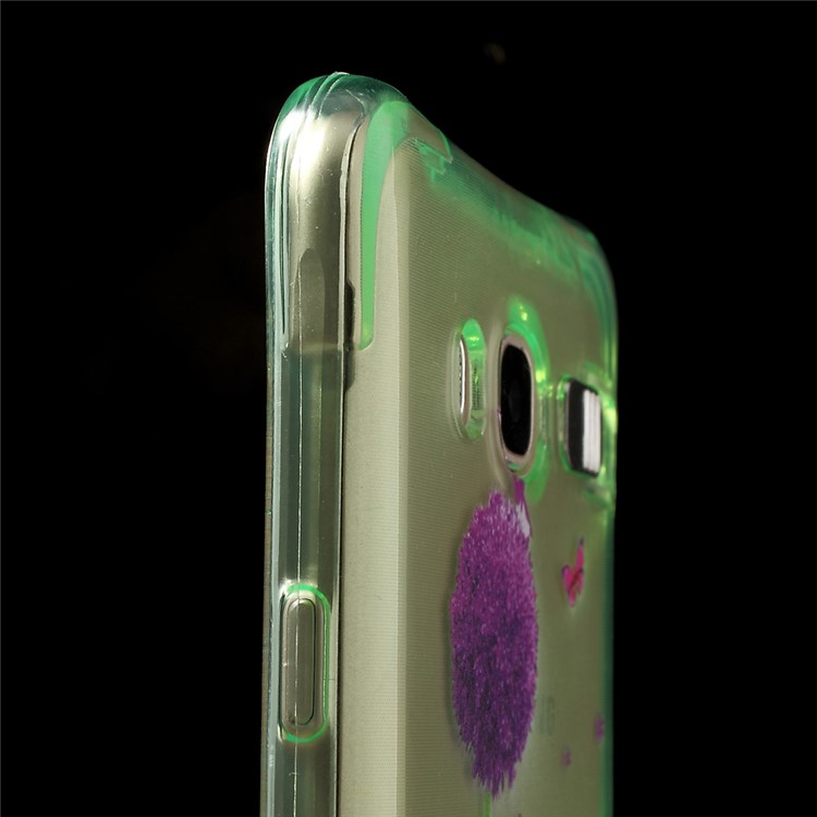 Incoming Call Flash TPU Case for Samsung Galaxy J7 (2016) SM-J710 - Purple Dandelions-7