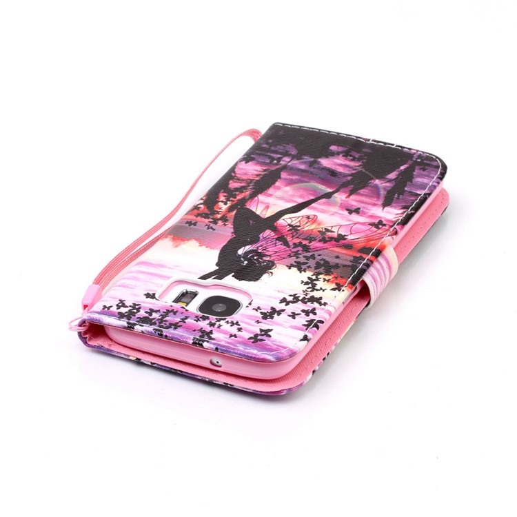 Wallet Leather Phone Case for Samsung Galaxy S7 edge SM-G935 - Dancing Girl-6
