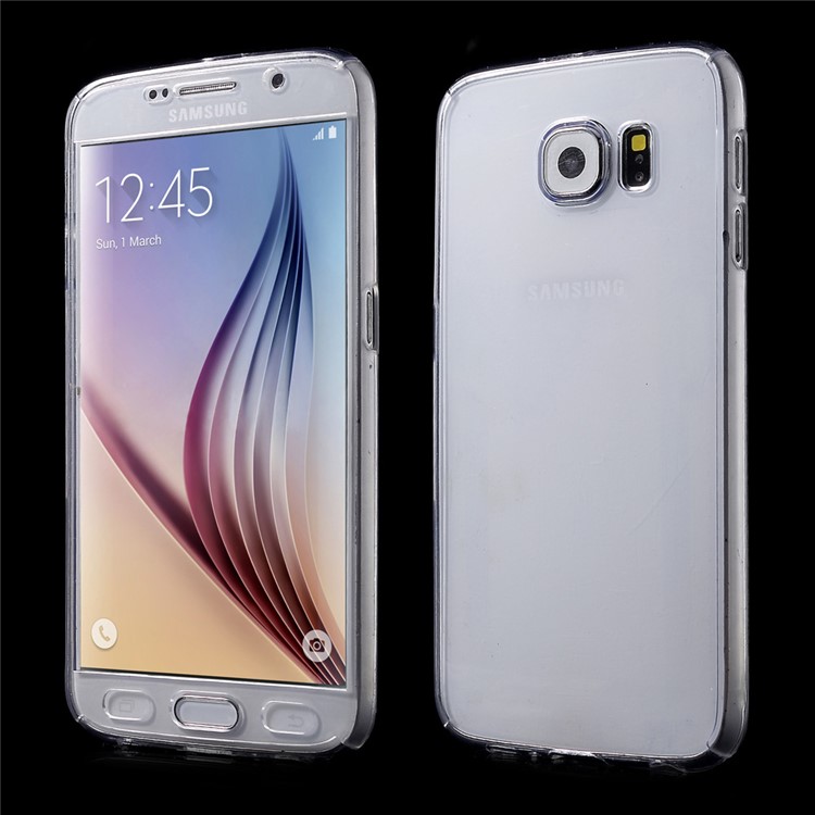 For Samsung Galaxy S6 G920 2-in-1 360° Protection PC Case + Screen Film - Transparent-1