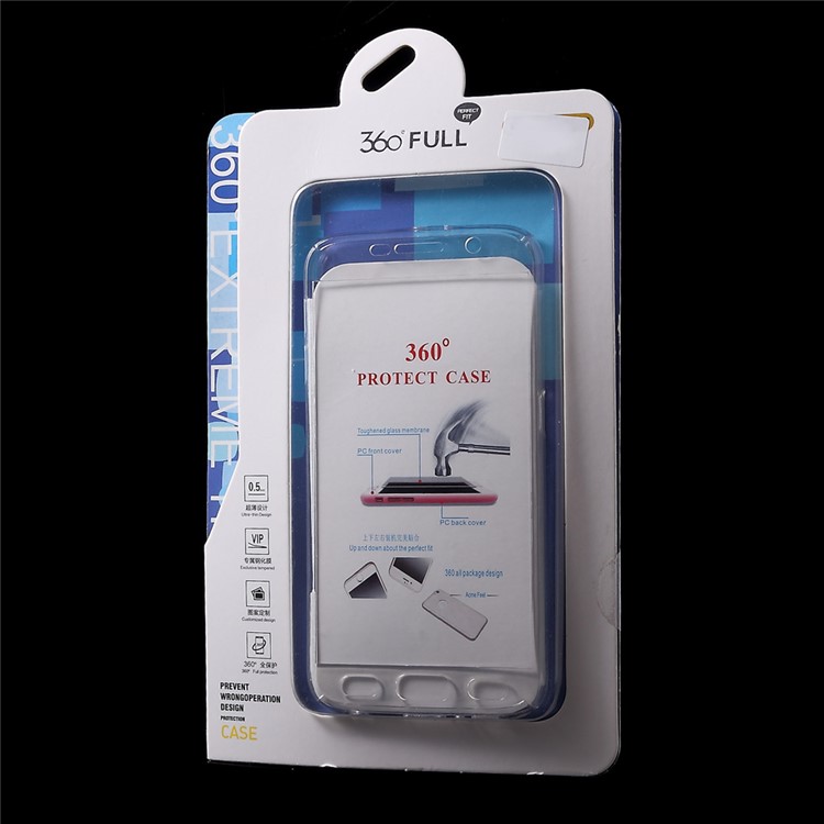 For Samsung Galaxy S6 G920 2-in-1 360° Protection PC Case + Screen Film - Transparent-8