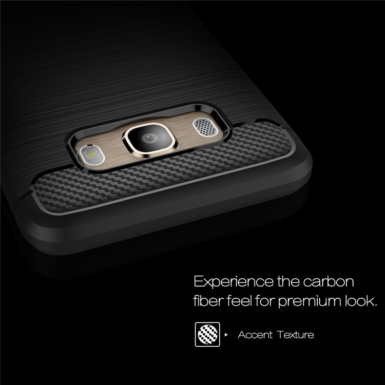 Carbon Fibre Brushed TPU Case for Samsung Galaxy J5 (2016) SM-J510 - Black-3