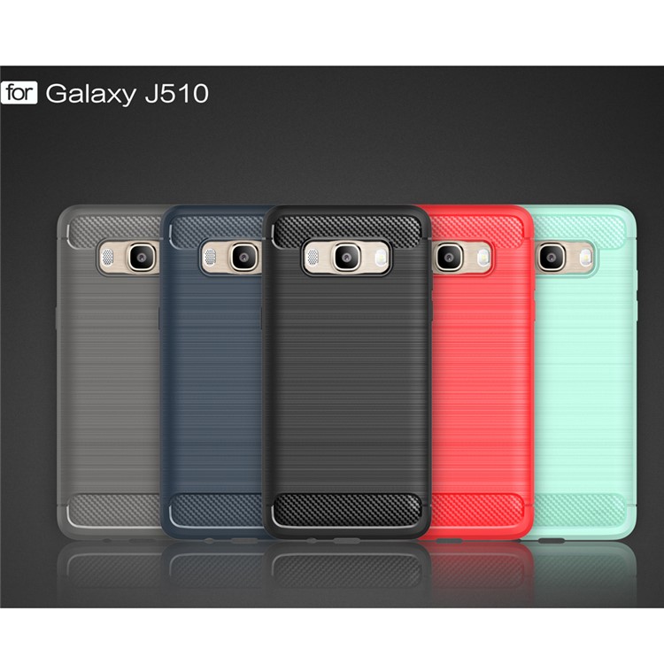 Carbon Fibre Brushed TPU Case for Samsung Galaxy J5 (2016) SM-J510 - Black-9