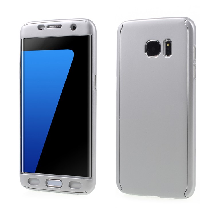 

2-в-1 Полностью Защитная Крышка ПК Для Галактики Samsung S7 Edge G935 + Защитная Пленка Для Экрана - Серебряный