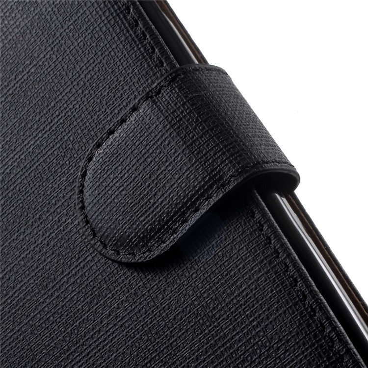 Cloth Texture Wallet Leather Flip Case for Samsung Galaxy On7(2016) / J7 Prime - Black-8