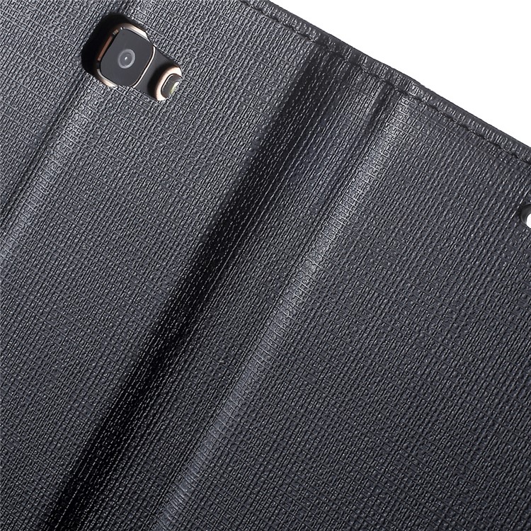 Cloth Texture Wallet Leather Flip Case for Samsung Galaxy On5 2016 / J5 Prime - Black-7