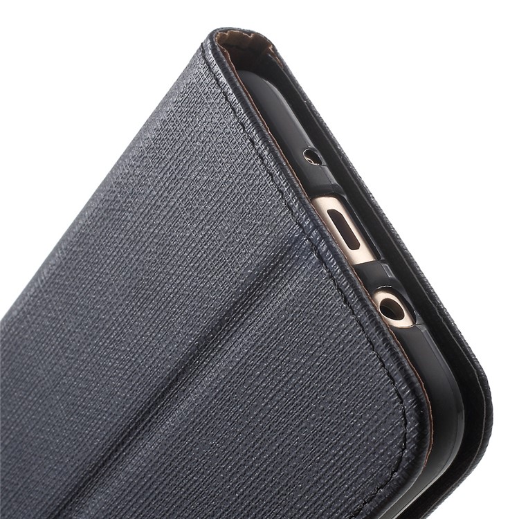 Cloth Texture Wallet Leather Flip Case for Samsung Galaxy On5 2016 / J5 Prime - Black-9