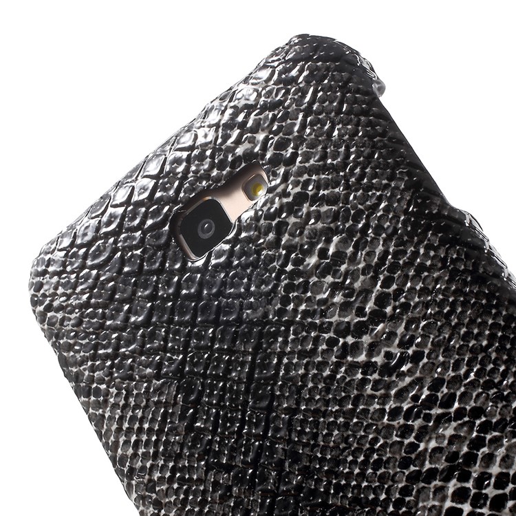 For Samsung Galaxy On7(2016) / J7 Prime Leather Coated Hard Phone Case - Snake Grain-6