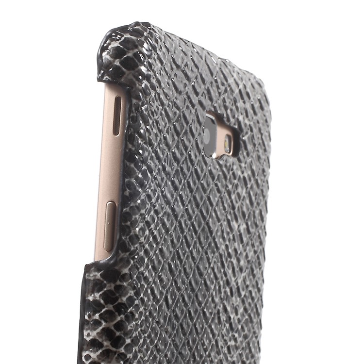 For Samsung Galaxy On7(2016) / J7 Prime Leather Coated Hard Phone Case - Snake Grain-7