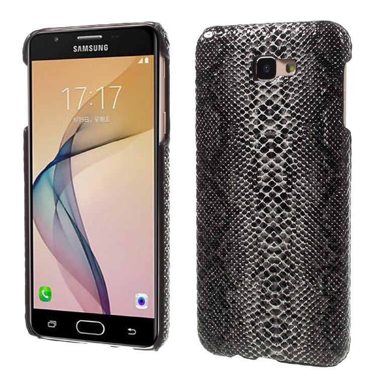 For Samsung Galaxy On5 2016/J5 Prime Leather Coated Hard Phone Case - Snake Grain-1