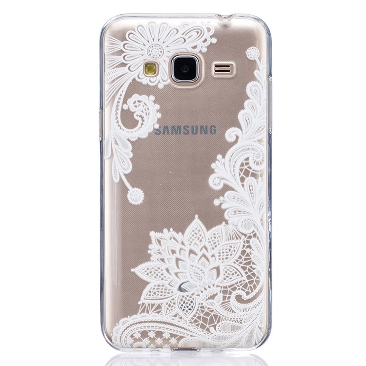 

Тисненый Защитный Чехол TPU Для Галактики Samsung J3 (2016) / J3 - Кружевные Цветы