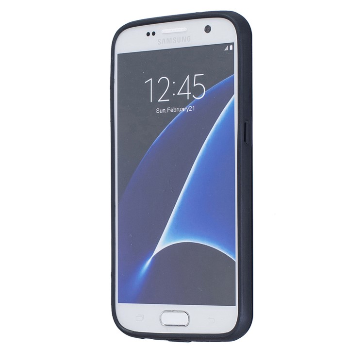 Dot Texture Hybrid PC + TPU Phone Case for Samsung Galaxy S7 G930 - Black-3