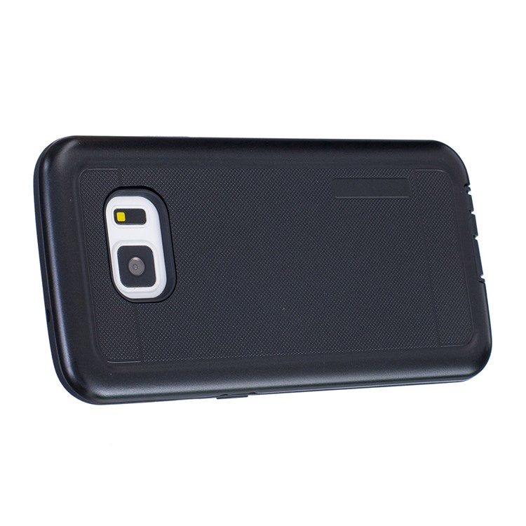 Dot Texture Hybrid PC + TPU Phone Case for Samsung Galaxy S7 G930 - Black-4
