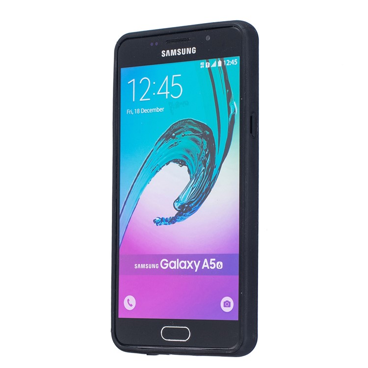 Dot Grain Hybrid Dual Layer PC + TPU Case for Samsung Galaxy A5 SM-A510F (2016) - Black-3