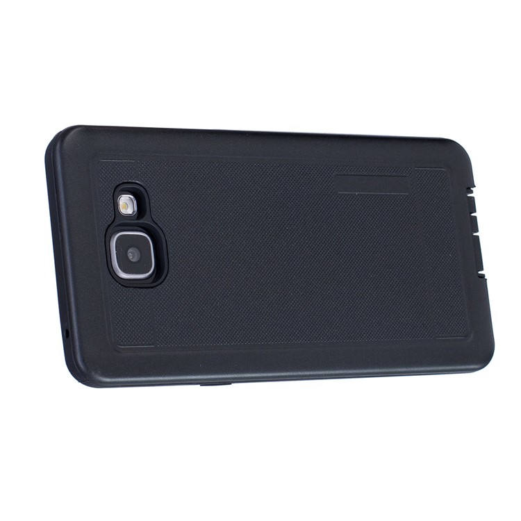 Dot Grain Hybrid Dual Layer PC + TPU Case for Samsung Galaxy A5 SM-A510F (2016) - Black-4