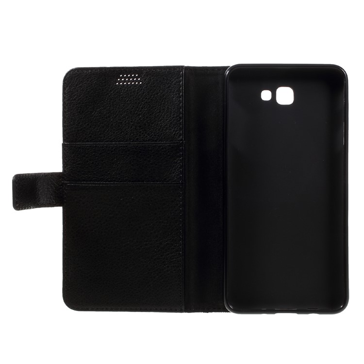 Flip Leather Wallet Stand Case for Samsung Galaxy J7 Prime / On7 2016 - Black-10