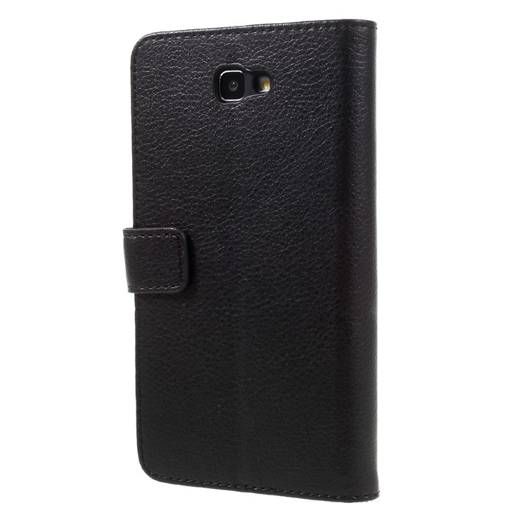 Flip Leather Wallet Stand Case for Samsung Galaxy J7 Prime / On7 2016 - Black-2